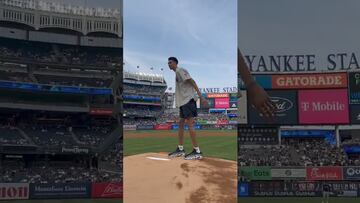 Vídeo: Así lanzó Víctor Wembanyama la primera bola del Yankees vs Mariners