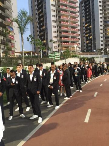 La delegación mexicana en la inauguración de Río 2016