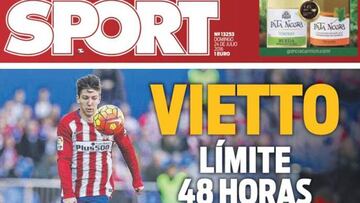 La prensa de Barcelona ya le hace un sitio a Vietto
