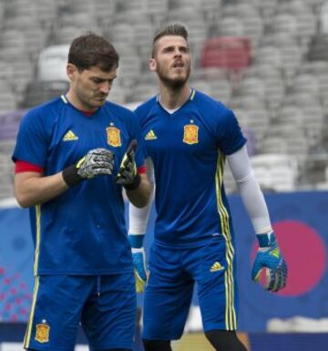 Último entrenamiento de España antes de su debut en la Eurocopa