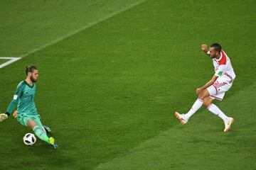 0-1. Khalid Boutaib marc¨® el primer gol.