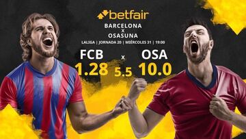 FC Barcelona vs. CA Osasuna: horario, TV, estadísticas, clasificación y pronósticos