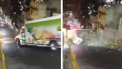 VIDEO | Así fue el momento en que camión de refrescos se desliza en ‘Bajada del Diablo’ y choca contra vivienda