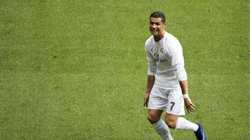 Cristiano Ronaldo celebrates scoring against Eibar.  