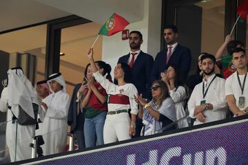 Georgina Rodríguez ha sufrido en el palco del Al Thumama Stadium como una aficionada lusa más durante el encuentro entre la selección portuguesa y la marroquí.