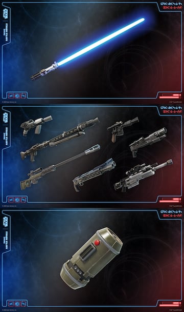 fortnite star wars batalla galactica nueva temporada armas objetos