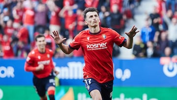 Ante Budimir en un partido con Osasuna.