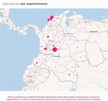 Mapa de casos y muertes por coronavirus por departamentos en Colombia: hoy, 28 de octubre