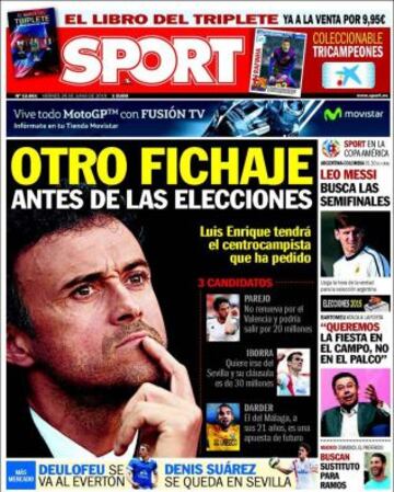 Portadas de la prensa deportiva