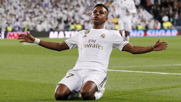 Rodrygo celebra su segundo gol al Galatasaray.