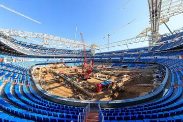 Nuevas imágenes: las obras del estadio Santiago Bernabéu avanzan a buen ritmo