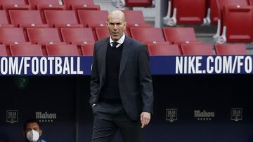Zidane, durante el Atl&eacute;tico-Madrid. 