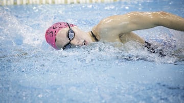 Jimena Pérez, durante un entrenamiento en el CAR de Sierra Nevada.