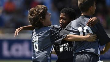Celebración de un gol en LaLiga Promises.