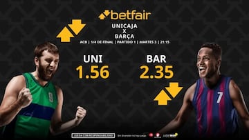 Unicaja vs. Barça (partido 1): horario, dónde ver, pronósticos, estadísticas y cuadro