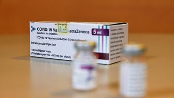 FILE PHOTO: Vials of the AstraZeneca vaccine against the coronavirus disease (COVID-19) are seen during an organised media visit to the vaccination at Taoyuan Hospital in Taoyuan, Taiwan April 12, 2021. REUTERS/Ann Wang/File Photo