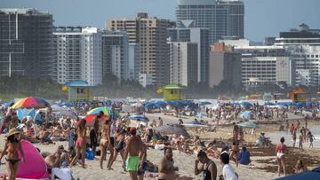 La playa de Miami, en los &uacute;ltimos d&iacute;as. 