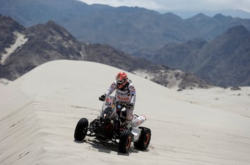 Undécima etapa entre Belén, Fiambalá y Chilecito. El piloto holandés Kees Koolen con Barren Racer.