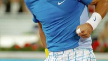 <b>DESDE LA GRADA. </b>Panorámica de la Pista Central con el techo cerrado. Fernando Hierro, Butragueño, Rudy, El Litri, Raúl, García Coll y Cristiano no faltaron a la cita.