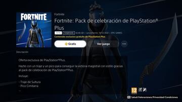 Podemos descargar este contenido gratis si somos miembros de PS Plus