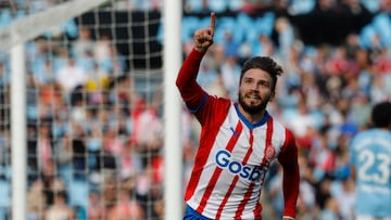 Portu celebra el gol anotado en Balaídos frente al Celta.