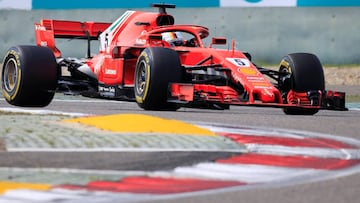 Formula One - F1 - Chinese Grand Prix - Shanghai, China - April 15, 2018 - Ferrari's Sebastian Vettel in action during the race. REUTERS/Aly Song