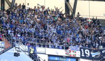 Buen ambiente en el Bernabéu. 