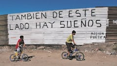 Pintada en el lado mexicano de la frontera con EE UU.