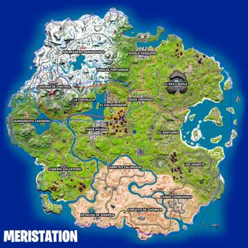 Nuevo mapa de la isla de Fortnite tras el parche 20.40