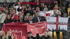 Sevilla fans at the Lviv Arena.