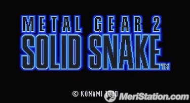 Metal Gear 2: Solid Snake llega a la Consola Virtual