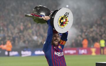 Su último título como azulgrana fue la consecución de la Liga 2018/19. 