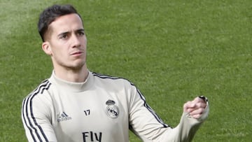 Lucas V&aacute;zquez, en un entrenamiento del Real Madrid.