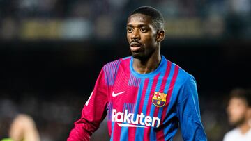 Ousmane Dembele jugador del Barcelona durante un partido de LaLiga Santander.