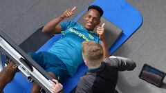 Yerry Mina vuelve a los entrenamientos con el Everton