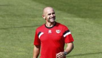 Paco J&eacute;mez en el entrenamiento del Rayo