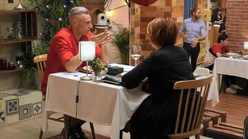 Oriol y Cristina en su cita de 'First dates', de Cuatro.