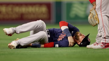 El short stop Trevor Story sufri¨® la lesi¨®n en el juego del pasado viernes contra los Angels,
