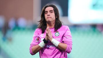 Carlos Acevedo of Santos during the 17th round match between Santos and Tijuana as part of the Liga BBVA MX, Torneo Clausura 2025 at TSM Corona Stadium, on April 20, 2025 in Torreon, Coahuila, Mexico.