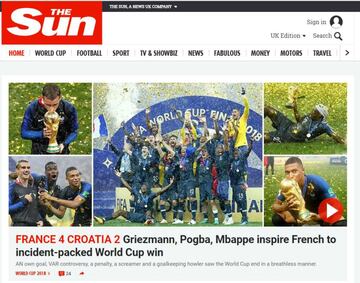 Por su parte, The Sun se enfocó en los festejos, la premiación y los reconocimientos individuales. 