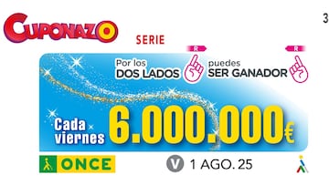 Cuponazo de la ONCE: comprobar los resultados del sorteo hoy, viernes 1 de agosto