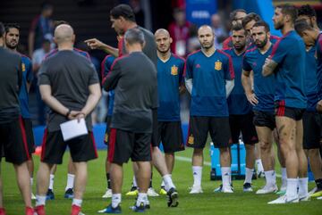 España se prepara para su partido ante Irán