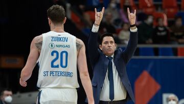 MOSCOW, RUSSIA - DECEMBER 18: Xavi Pascual, Head Coach of Zenit St. Petersburg in action during the 2020/2021 Turkish Airlines EuroLeague Regular Season Round 15 match between CSKA Moscow and Zenit St Petersburg  at Megasport Arena on December 18, 2020 in Moscow, Russia. (Photo by Denis Tyrin/Euroleague Basketball via Getty Images)
PUBLICADA 27/10/21 NA MA27 3COL