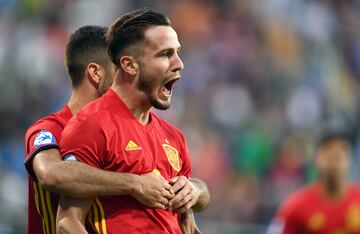 0-1. Saúl Ñíguez celebró el primer gol.