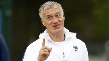 Deschamps, durante un entrenamiento.