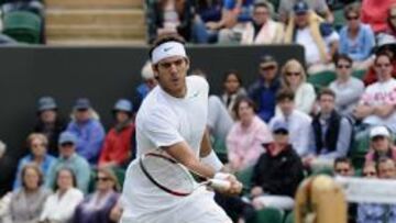 <b>ALTURA. </b>Los 198 cm de Del Potro, que sufrió una operación en su muñeca derecha, frente a Nadal.