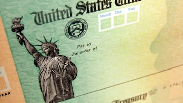 Cheque en blanco del Departamento del Tesoro de los Estados Unidos 