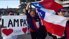 De Lampa a San Diego: hinchas chilenos animan el amistoso