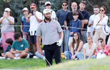 Jon Rahm durante la jornada de hoy. 
