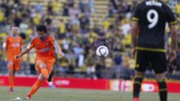 Dani Parejo, capitán del Valencia, durante el partido amistoso en Columbus.